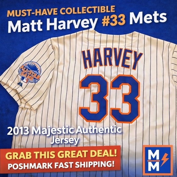 Majestic Other - 2013 MLB All-Star Matt Harvey #33 Mets Majestic Authentic Jersey 3X NWT